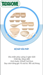 Combo 10 Đĩa Chấm Vuông 2 3 Ngăn Việt Nhật 1220/21/03/04 Dày Đẹp Cực Bền - TADADAHOME