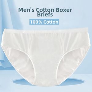 Pure Cotton Disposable Mens Underwear Triangle Shorts Portable for Travel And Business Trips Hotel Use mid Waist Briefs