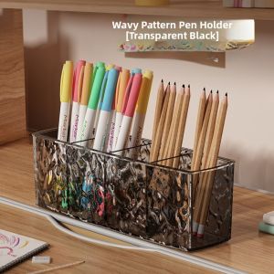 Acrylic Pen Holder for Children And Students Office Supplies Watercolor Pencils Stationery Storage Box Simple Design Desk Organizer
