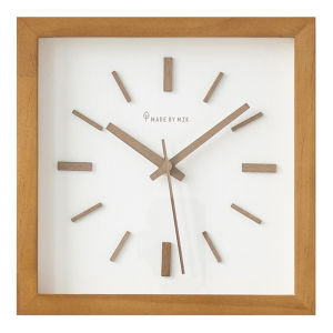 นาฬิกาตั้งผนังสไตล์ญี่ปุ่น ทำจากไม้แท้ 2025 รุ่นใหม่ สำหรับใช้ในบ้าน นาฬิกาตั้งผนังแบบสี่เหลี่ยม นาฬิกาควอตซ์เงียบ 3 มิติ