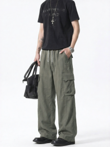 Wood soon | Fashionable Deconstruction Loose-fitting Summer Trousers