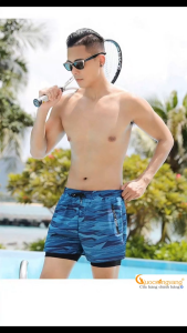 Quần bơi nam có xịp Trustmen GLSWIM111 có khóa zip ít thấm nước mau khô