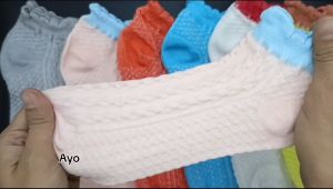 Isi 12 pasang Kaos kaki pendek mata kaki rombe