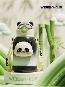 OUHUAGUAN | Cute Portable Insulated Water Bottle with Straw