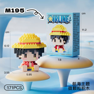 Bandai | ONE PIECE Sun God Nika Luffy Micro Building Block Chopper Ace Buggy 3D Anime Model Assembly Mini Bricks Figure Toys For Gift