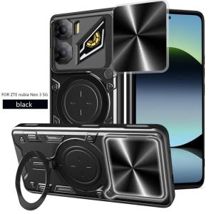 เคสกันกระแทกเลนส์สุดหรูสำหรับ ZTE Nubia Neo 3เคสแม่เหล็กขาตั้งโทรศัพท์แบบดึงเคสป้องกันกล้องสำหรับ Nubia Neo 2 1 5G