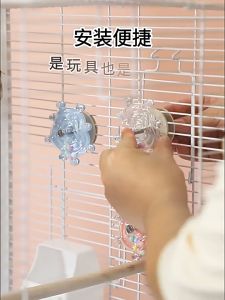 ของเล่นนก วัสดุเป็นพลาสติก ติดที่กรงให้นกแก้วเล่นได้เลย 3 สี