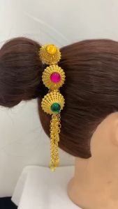 ปิ่นปักผม ปิ่นชุบทองพลอยเทียม ปิ่นเจ้านาง ปิ่นประดับผม ปิ่นประดับเครื่องแต่งกายชุดไทย สินค้าพร้อมส่งจากประเทศไทย