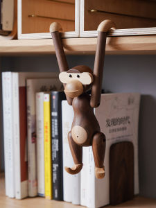 Handmade Wooden Monkey Figurine Creative Decorative Item Ideal Birthday Gift for Friends And Boyfriends Cute Toy Doll