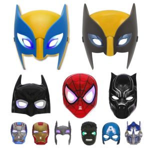 Marvel Wolverine Mask Action Figure Superhero Spiderman Ironman Batman Masks Cosplay Toys For Boys Party Supplies
