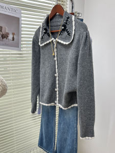 QINGNAER | Vintage Style Elegant Plus Size Cardigan