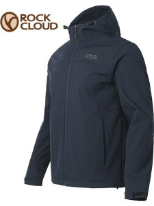 เสื้อแจ็คเก็ตผู้ชาย RockCloud ฤดูใบไม้ร่วง/ฤดูหนาว หนา ป้องกันลม อบอุ่น กันน้ำ ขนแกะ แจ็คเก็ตแบบสวมหัว ใส่สบาย เสื้อคลุมกันหนาว