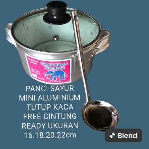 PANCI SAYUR ALUMINIUM TUTUP KACA FREE CINTUNG MURAH COD