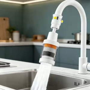 SORH 6-Layer Kitchen Water Filter |   Faucet Water Filter 360 °   Rotatable Cartridge Replaceable Chlorine & Sediment Filter