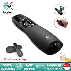 🇸🇬[Ready Stock] Logitech R400 Wireless Presenter Red Laser Pointer 2.4GHz Remote Control PPT Flip Pen USB Presentation Remote Control for Powerpoint