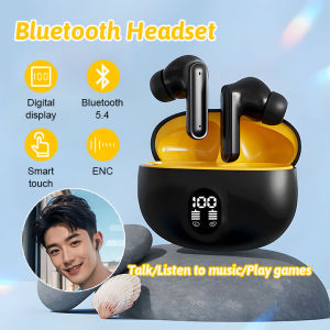 New TWS Bluetooth Earphone 5.3 Waterproof Wireless Headphone 9D Stereo Sports Earbuds Built-in LED Microphone Earbuds LED Display  for iOS and Android