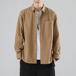 TUCANO | Cotton Long Sleeve Casual Loose Shirt Autumn and Spring Black