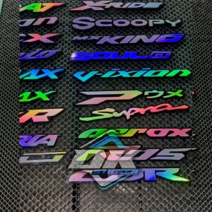 Emblem Motor Emblem TIMBUL Akrilik 2mm + Doubel Tape Foam (DAPAT 2 PCS)