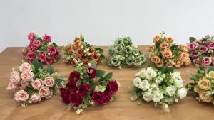 Artificial Rose Flowers Bouquet Silk Fake Flowers for Home Room Decor Garden Wedding Decoration Party Table Center DIY Ornaments