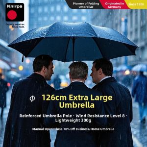 Knirps | Wind-Resistant Heavy Rain Umbrella Light Portable Folding