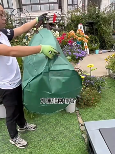 Fun Frog ถุงใส่เศษใบไม้ กิ่งไม้แห้ง ในสวน ถุงใส่ขยะ ถุงเก็บใบไม้กันน้ำใช้ซ้ำได้กระเป๋าเก็บเศษ ถุงย้ายของ ขนของ ขนาด 60-500 ลิตร