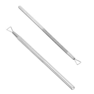 DUTRIEUX | 1/2Pcs Stainless Steel Cuticle Pusher Dual Metal Dead Skin Remover Portable Nail Cleaning Tool for Manicure Pedicure