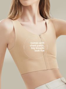Shockproof Sports Vest Womens Braless Chest Shaping Seamless Nylon Underwear Full Coverage Backless Tank Top All Seasons