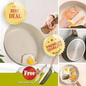 28CM Japanese Style APEO and PFOA-Free Non-Stick Maifan Stone Fry Pan With Bakelite Handle Suitable For All Stoves Including Induction