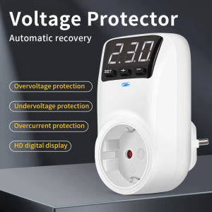 juan juan | Automatic Voltage Protector Socket AC 220V 16A Adjustable Power Surge Protector EU Plug Socket Voltage Safe Refrigerator Protect