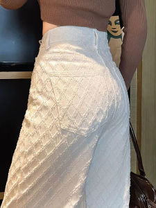 White Wide Leg High Waist Floor-length Casual Pants