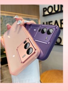 Full Cover Anti-Fall Silicone Case for Vivo V25 pro Transparent Simple Design with Built-In Lens Film Suitable for Both Men And Women