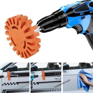 ล้อยางลบทำความสะอาดคราบกาวในรถยนต์ พร้อมอะแดปเตอร์สำหรับสว่านไฟฟ้า ใช้ขัดเรียบ ซ่อมสี ลอกสติ๊กเกอร์ยางและไวนิล