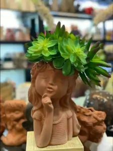 Chậu trồng sen đá mini cute đất nung hình thú