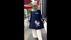 Baju Atasan Wanita Jumbo Grecy Tunik Kaos Katun Combed 24s S M L XL XXL 3XL Tunik Wanita Bahan Adem