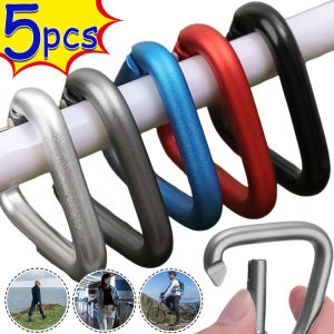 5Pcs Triangular Carabiner Multi-color Aluminum Alloy Outdoor Camping Hiking Backpack Key Kettle Buckle Outdoor Essential Tool