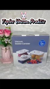 Toples Vacum Praktis Penyimpanan Makanan Ringan Bubuk Kopi Teh Kedap Udara Anti Bocor