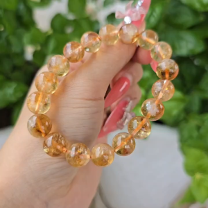 Q1941 Vòng Thạch Anh Vàng 6li 7li 8li chuẩn tự nhiên cho Thổ và Kim - Phong Thuỷ TUDO P