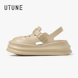 UTUNE Metallic Platform Clogs Womens Height-Increasing Non-Slip Sandals Casual Versatile Beach & Outdoor Water Shoes Lolita Sty
