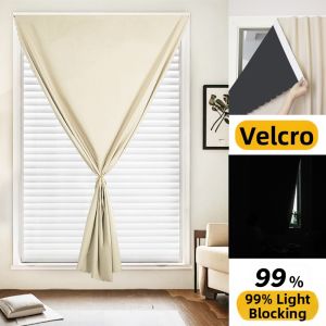 SHULIAN | Light Blocking Insulating Easy Install Curtains Magic Tape Integration
