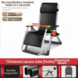 ZHUOLESHI | Folding Recliner Office Balcony Leisure Chair Nap Bed