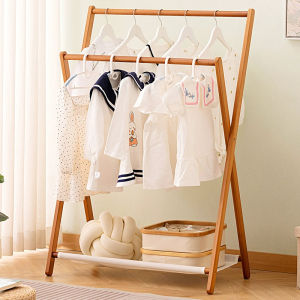 Clothes Hanger Floor Bedroom Foldable Clothes Rack Room Easy Hanging Clothes Coat Rack Japanese Style Household Shelf