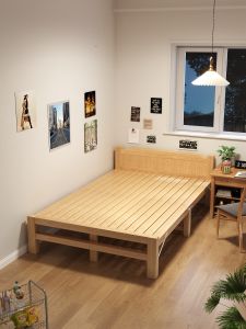 FWTDF | Japanese Style Folding Wooden Double Bed 1.5m