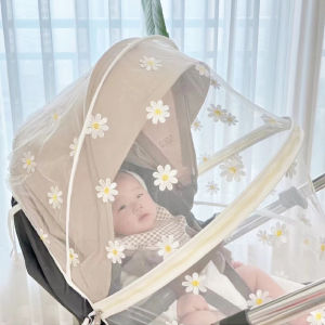 Hamshmoc Universal Baby Mosquito Net Children Insect Netting Cover Anti-Mosquito Windproof For Baby Infant Safety Outdoor Traveling Essentialsstroller Accessories
