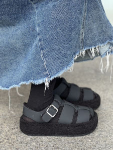 Womens Autumn Winter Sheepskin Slippers Thick Bottom Platform Roman Style Fleece Lined Clog Shoes Daily Wear Korean Style