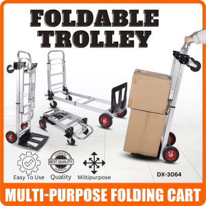 DEKES  Multifunctional Aluminium Foldable Trolley Luggage Cart Truck Shopping Cart Hold Telescopic Push-Pull Trolley