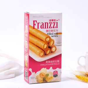 Franzzi Sandwich Cone Matcha Vanilla Coconut Flavor Heart-Injection Wafer Biscuit Snack Snack Leisure Food Boxed