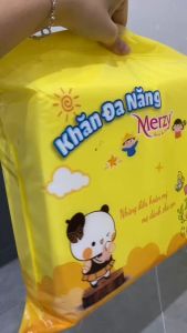 Khăn Khô Đa Năng Merzy Cho Bé Cao Cấp 900Gram Bề Mặt Kim Cương - Kích Thước 14x19cm