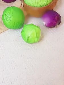 Simulated Cabbage Fake Cabbage Model Green/Purple Kitchen Cabinets Decoration Photography Props Artificial Vegetable Crafts PU