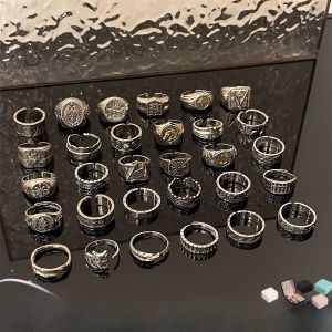 2024 New Arrival Distressed Trendy Men Ring Fine-Tuning Ring Female Hip Hop Special-Interest Design Single Index Finger Ring
