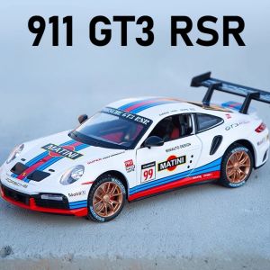 1:24 911 GT3 RSR Panamera Sports Car Model Toy Doors Opened Metal Diecast Light Sound Pull Back Vehicle Models Ornaments Gifts